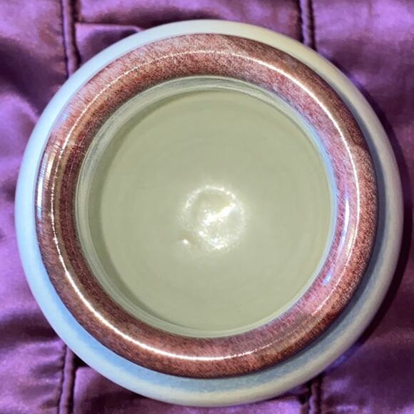 Porcelain Vase Signed Marked KJ Pottery Purple/Red Blue Cream Crazing Vintage - Picture 6 of 13